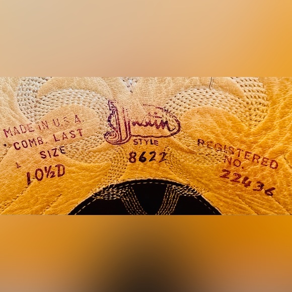 SOLD !!! Awesome Justin Exotic Rock Python Boots🤠 - Picture 11 of 11